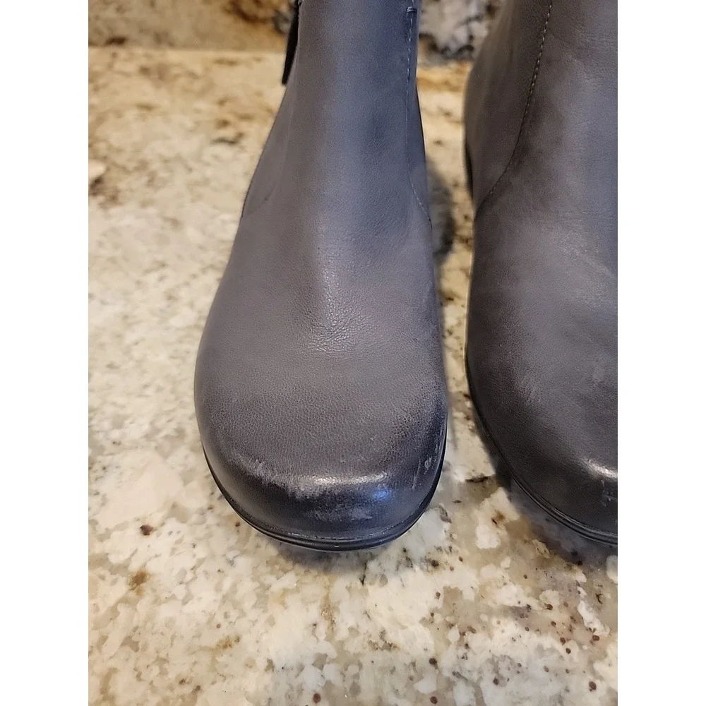 Women Dansko Fifi Ankle Boot Grey Burnished Nubuck Sz EU40 US 9-9.5 Comfort  NEW
